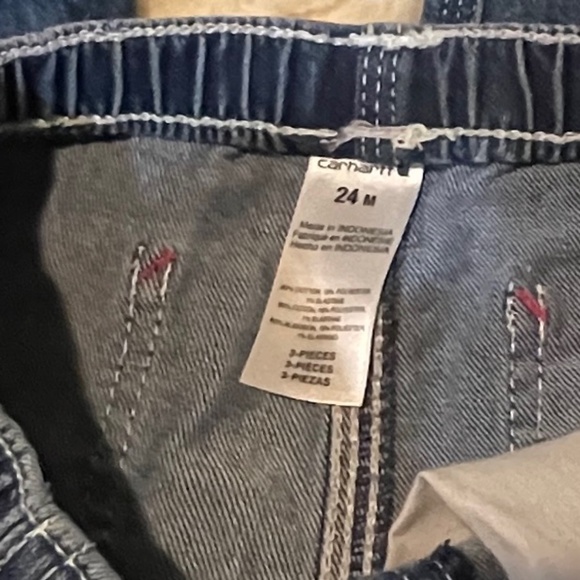 Carhartt Baby Blue Jeans Denim Pull On Pants SIze 24 Months Soft Comfy Boy/Girl - Picture 2 of 4